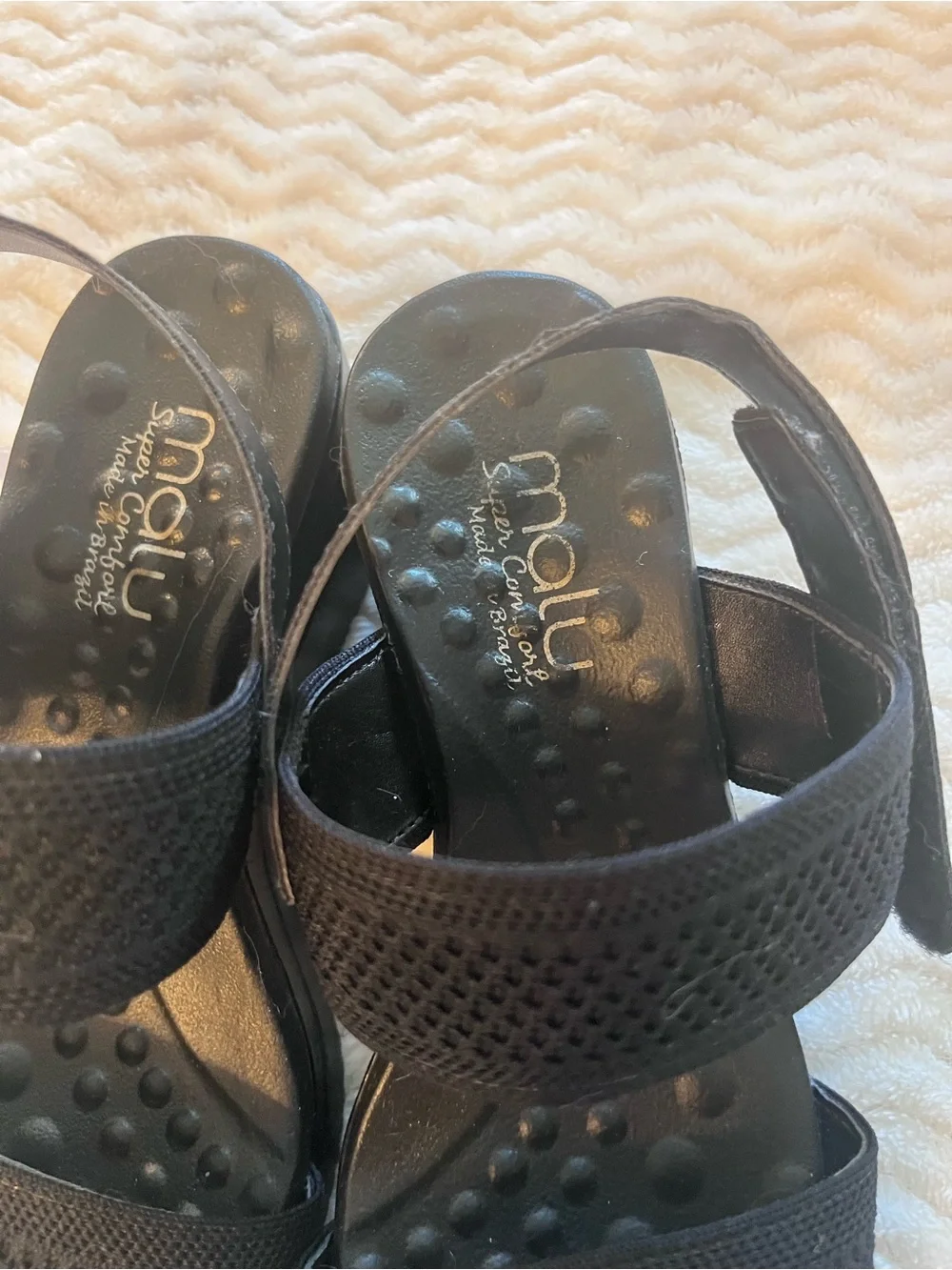 Malu Women's Black Platform Sandals Size 7